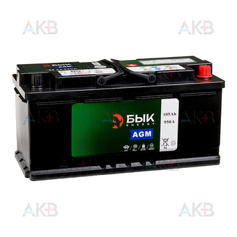 БЫК Energy AGM 105Ah 950A обр. пол. (393x175x190) Start Stop