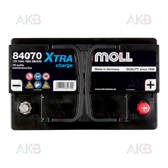 Автомобильный аккумулятор Moll X-TRA charge 70 Ач 700A обр. пол. (278x175x175) 84070. Фото 1