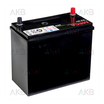 Автомобильный аккумулятор MEGA START 60B24R 45Ah 430A прям. пол. (237x127x225) узкие клеммы. Фото 2