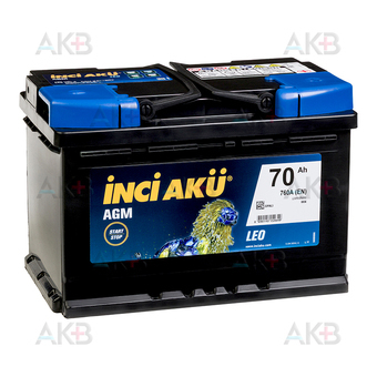INCI AKU Start&Stop AGM LEO 70 Ач 760A обр. пол. (278x175x190) L3 070 076 013