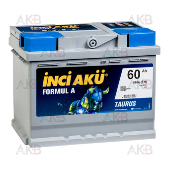 INCI AKU FORMUL A TAURUS 60 Ач 540A обр. пол. (242x175x190) L2 060 054 013