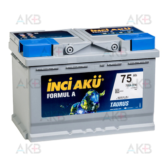 INCI AKU FORMUL A TAURUS 75 Ач 700A обр. пол. (278x175x190) L3 075 070 013